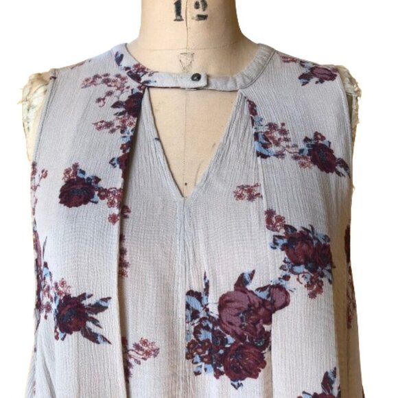 Free People Tree Swing Tunic Top Trapeze Floral Dress Size M - Picture 6 of 16
